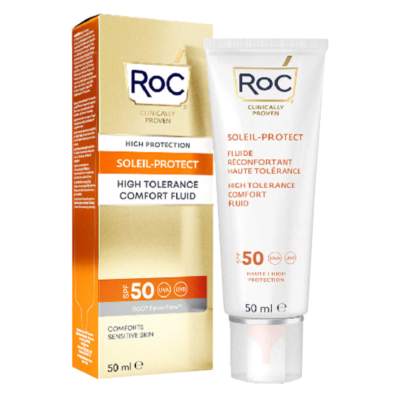 Roc Soleil Protect Fluide Haute Tolérance Réconfortant Peaux Sensibles 50ml