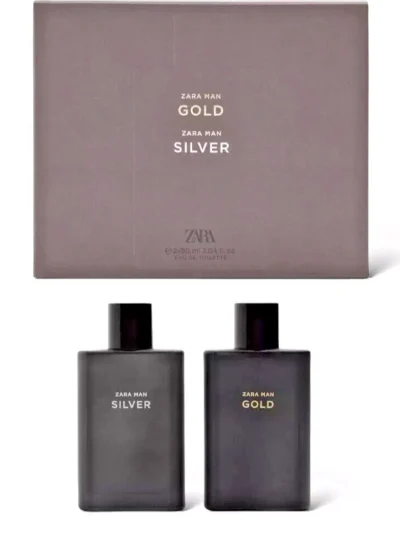 ZARA SILVER MAN GOLD EDT 2X100 ML