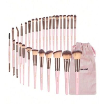 Maange Ensemble de pinceaux de maquillage professionnel 30 pièces-Rose