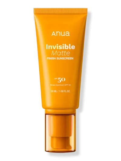 Anua – Invisible Matte Finish Sunscreen – Protection solaire invisible – 50 mL