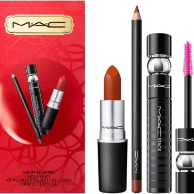 MAC Cosmetics Bubbles & Bows Wrapped In Red Lip & Eye Kit