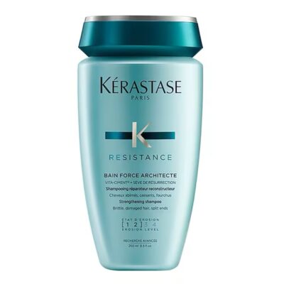 KÉRASTASE
Resistance Bain Force Architecte – Shampoing réparateur pour cheveux abîmés 250ML