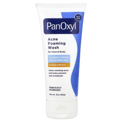 PanOxyl
Nettoyant moussant contre l’acné pour le visage et le corps, Efficacité maximale, 85 g