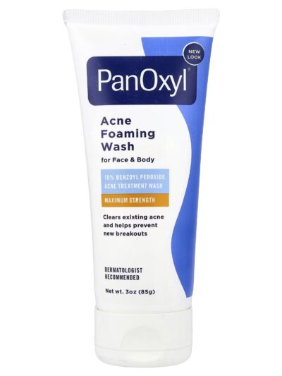 PanOxyl
Nettoyant moussant contre l’acné pour le visage et le corps, Efficacité maximale, 85 g