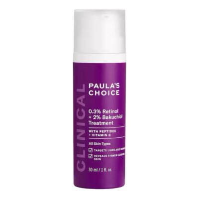 PAULA’S CHOICE
Clinical – Sérum 0,3 % Rétinol + 2 % Bakuchiol