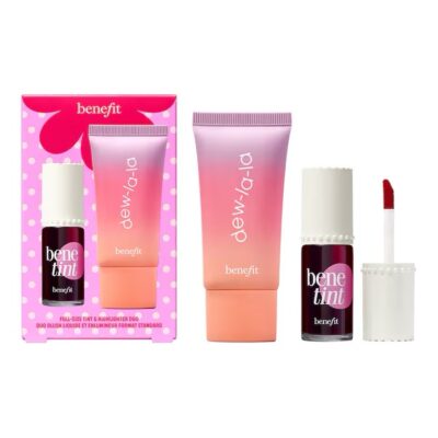 BENEFIT COSMETICS
Dew the Benetint – Coffret Highlighter & Blush liquide joues et lèvres