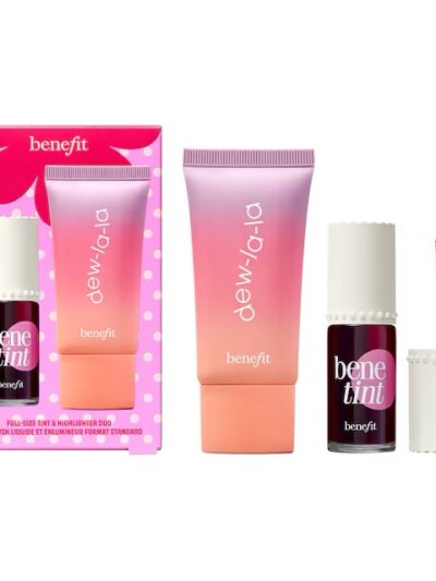 BENEFIT COSMETICS
Dew the Benetint – Coffret Highlighter & Blush liquide joues et lèvres