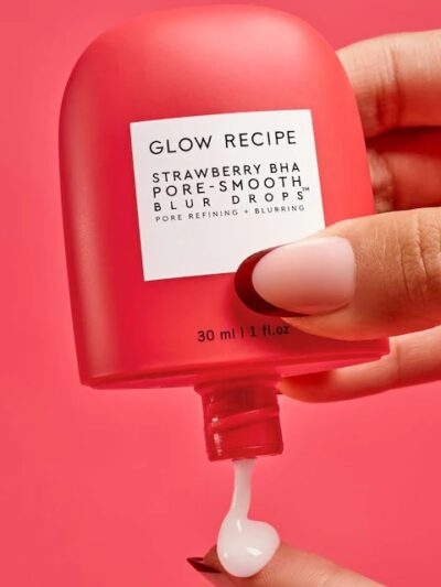 GLOW RECIPE
Strawberry – Gouttes pour resserrer et estomper les pores aux BHA