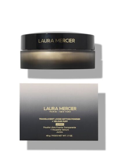 LAURA MERCIER
Translucent Loose Setting Powder Jumbo & Velour Puff 49Gr