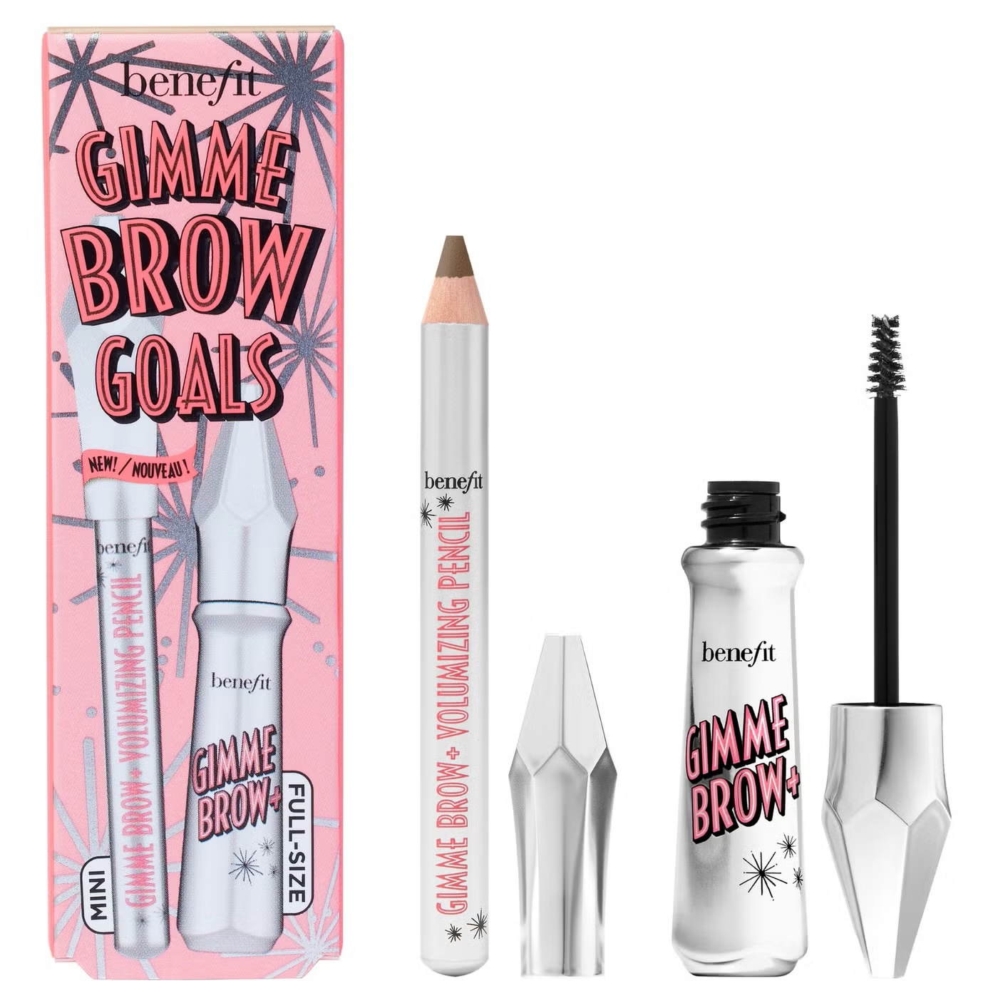 BENEFIT GIMME BROW GOALS VOLUMISING FIBER EYEBROW GEL AND PENCIL DUO SET - SHADE 4