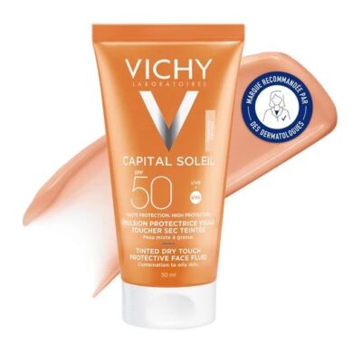 VICHY – CAPITAL SOLEIL TOUCHER SEC EMULSION TEINTÉE SPF 50+ 50 ml
