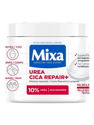 MIXA – Baume Réparateur Urea Cica+ Peau Sèche 400ml