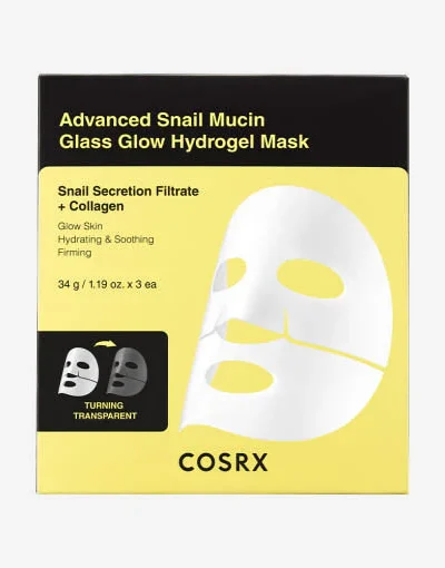 COSRX Advanced Snail Mucin Glass Glow Hydrogel Mask 34g X1